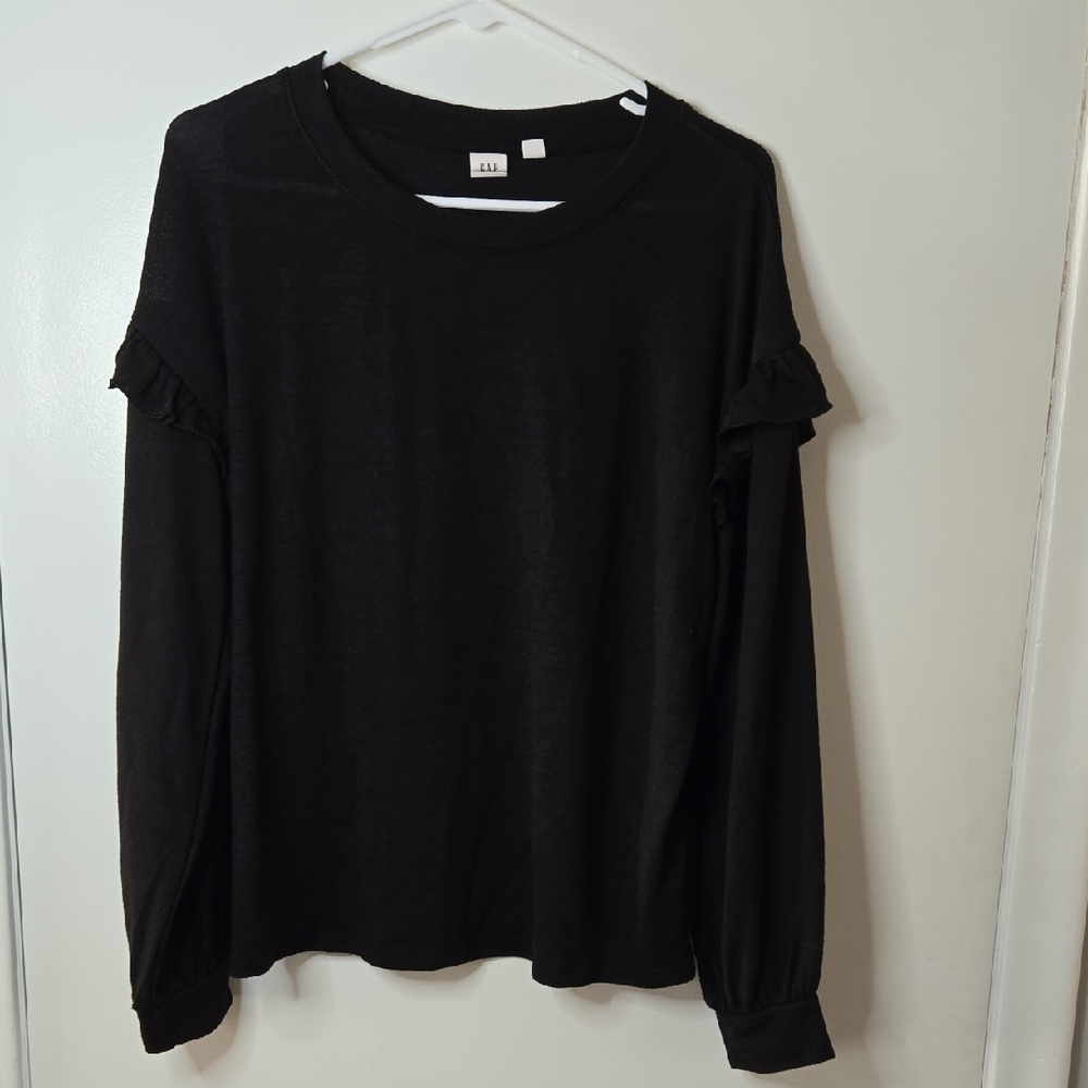 GAP Classic Black Long Sleeve Blouse